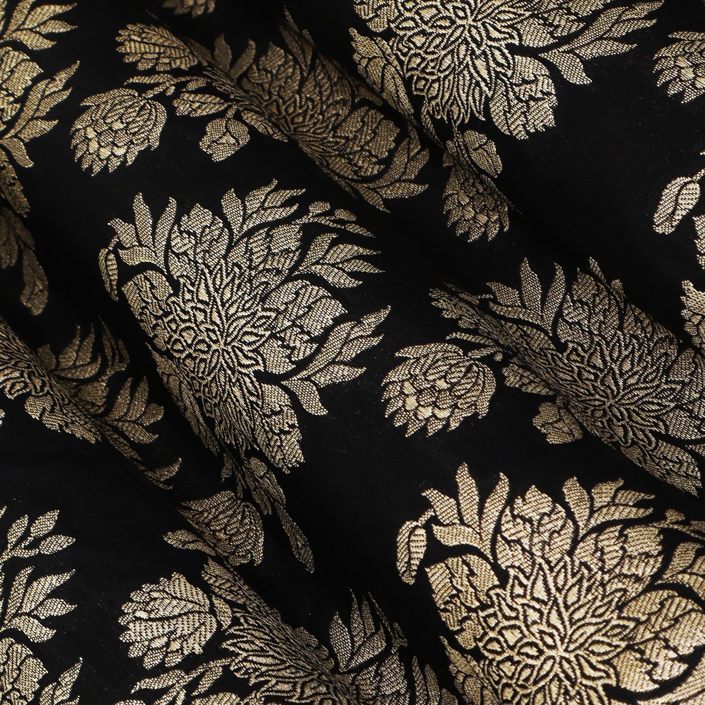 Black Color Brocade Fabric