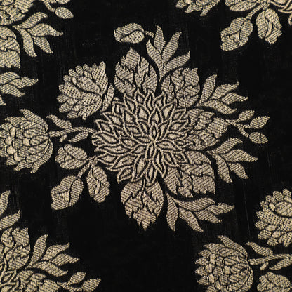 Black Color Brocade Fabric