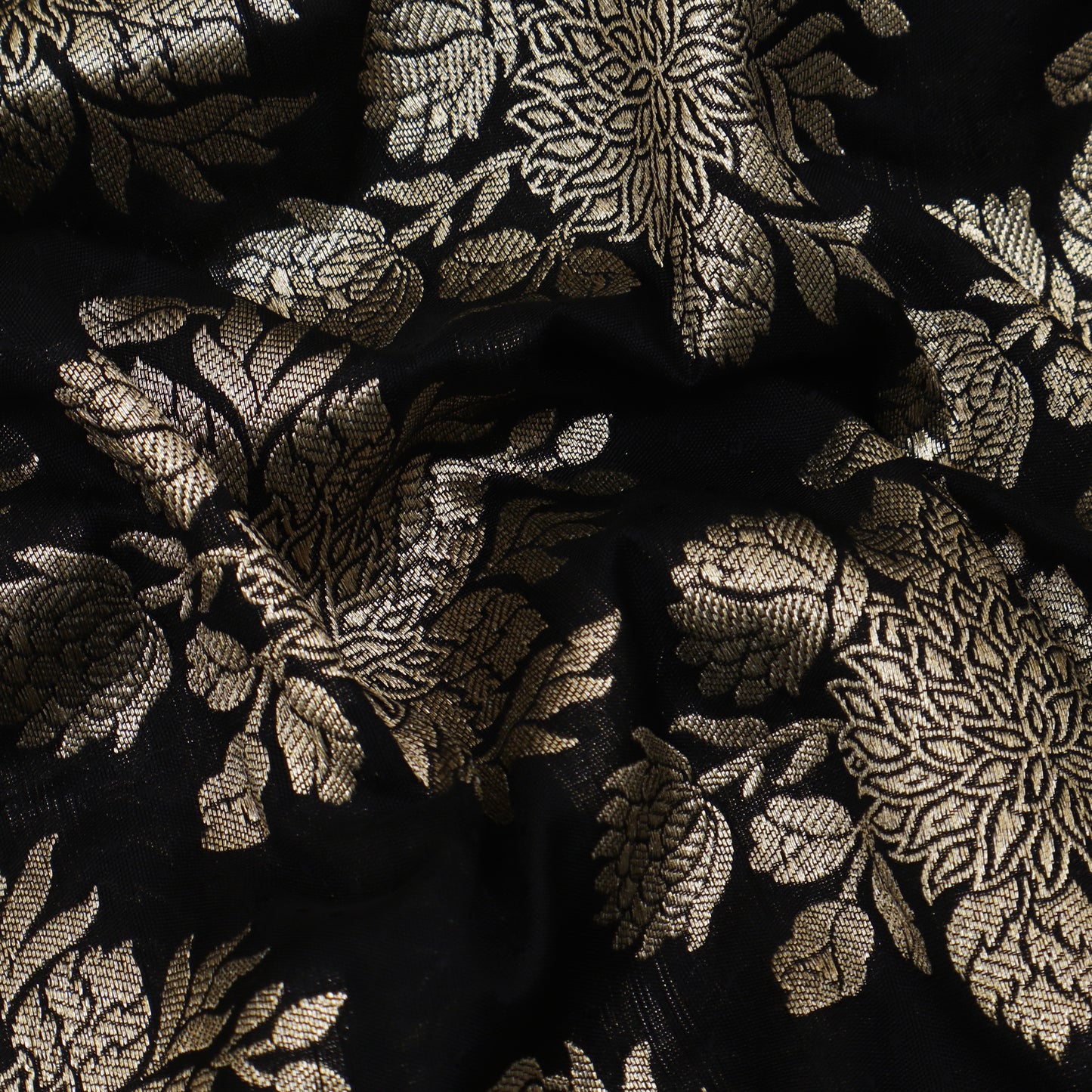 Black Color Brocade Fabric