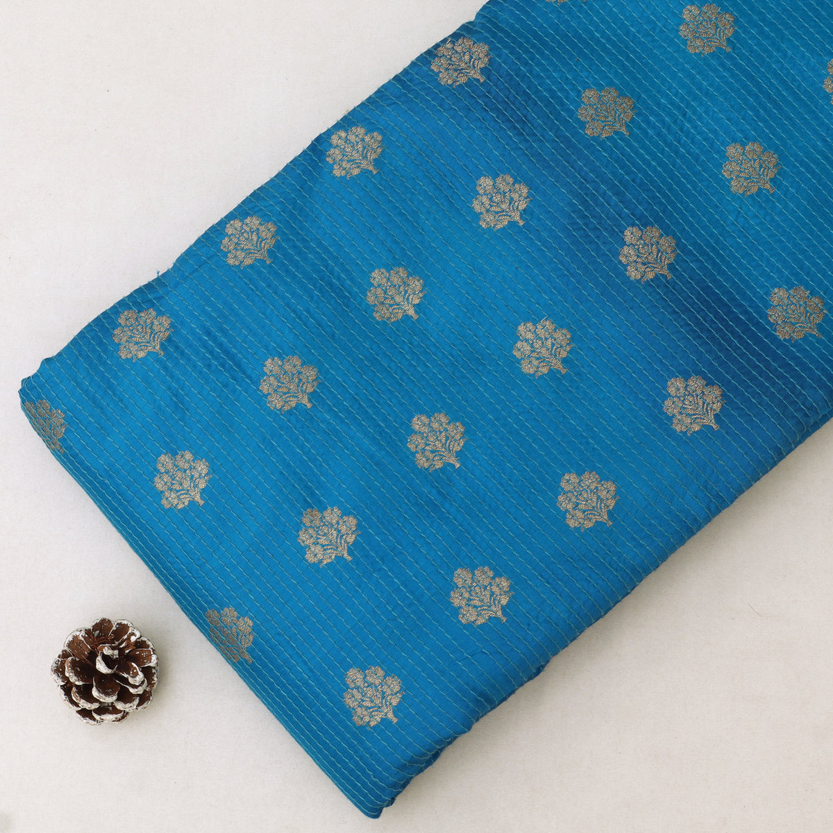 Raw Silk Booti Fabric