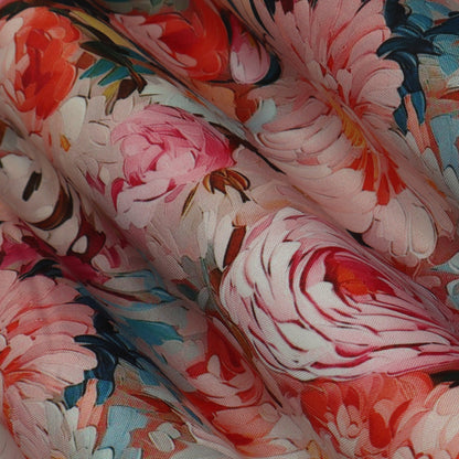 Colored Rayon Print Fabric