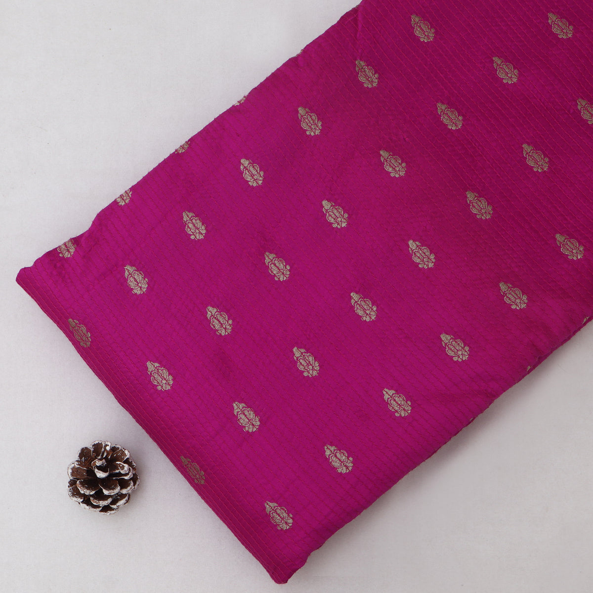 Raw Silk Booti Fabric