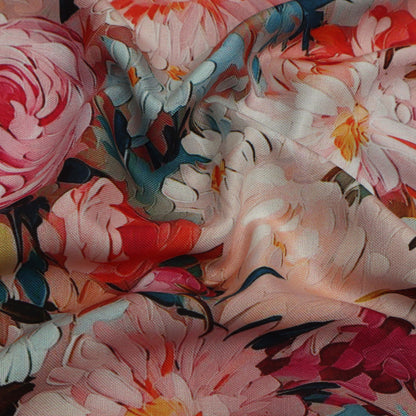 Colored Rayon Print Fabric