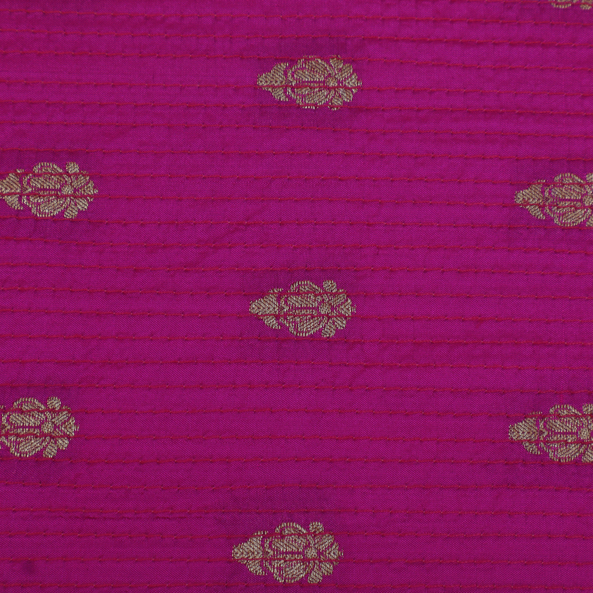 Raw Silk Booti Fabric