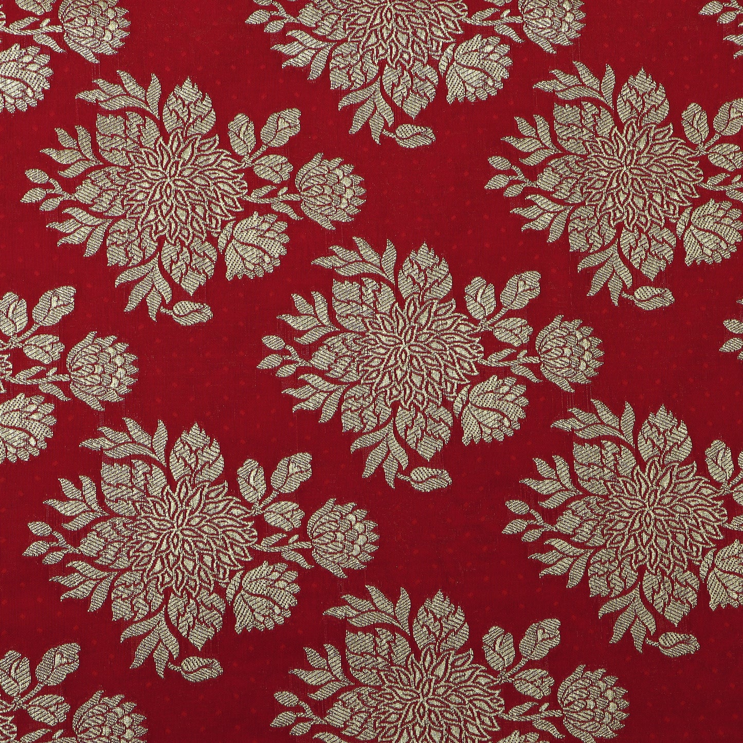 Red Color Brocade Fabric