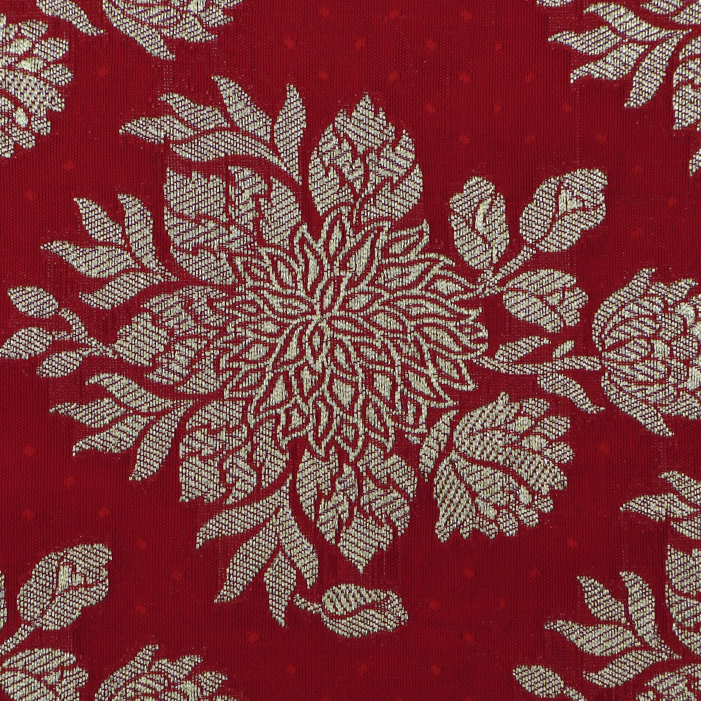 Red Color Brocade Fabric