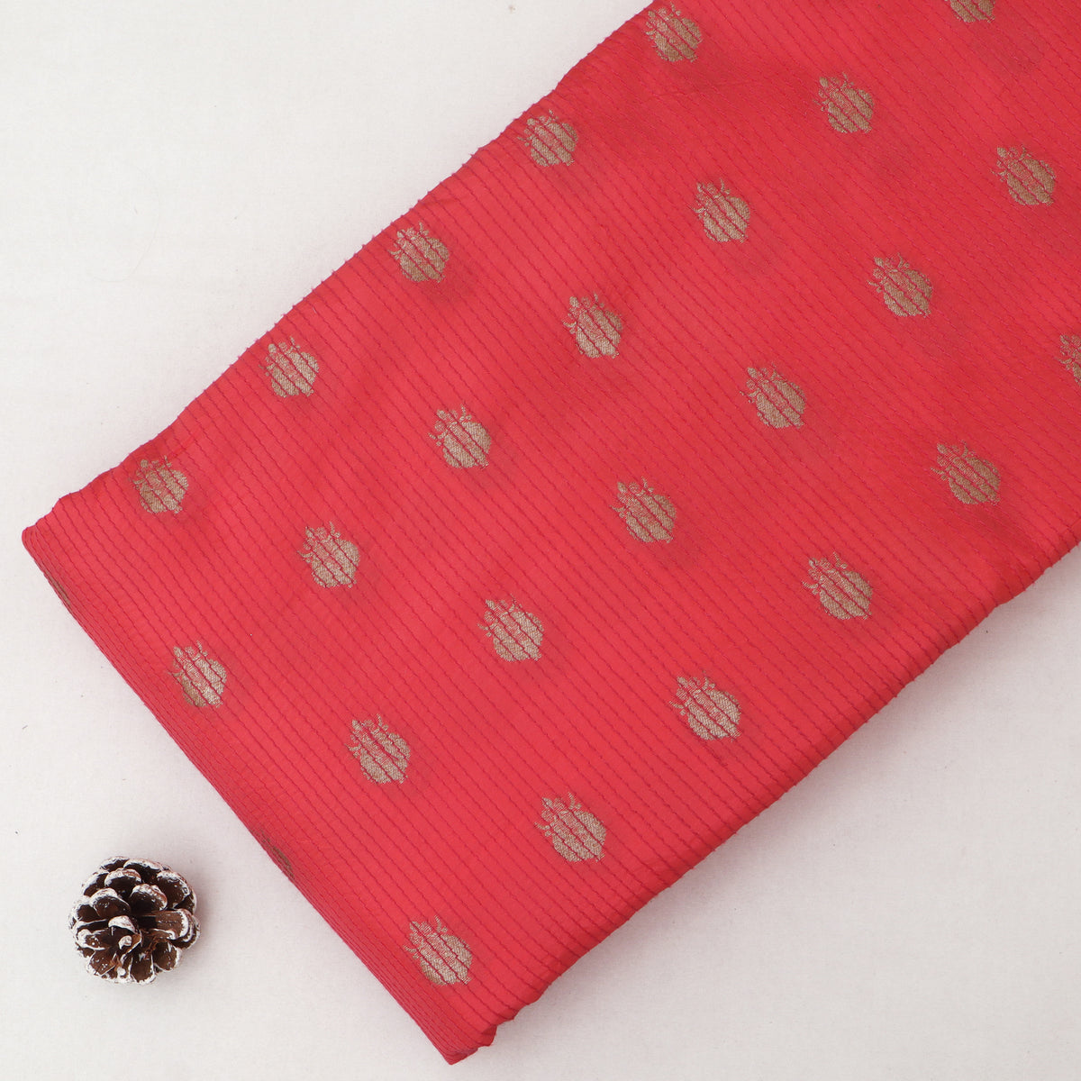 Raw Silk Booti Fabric