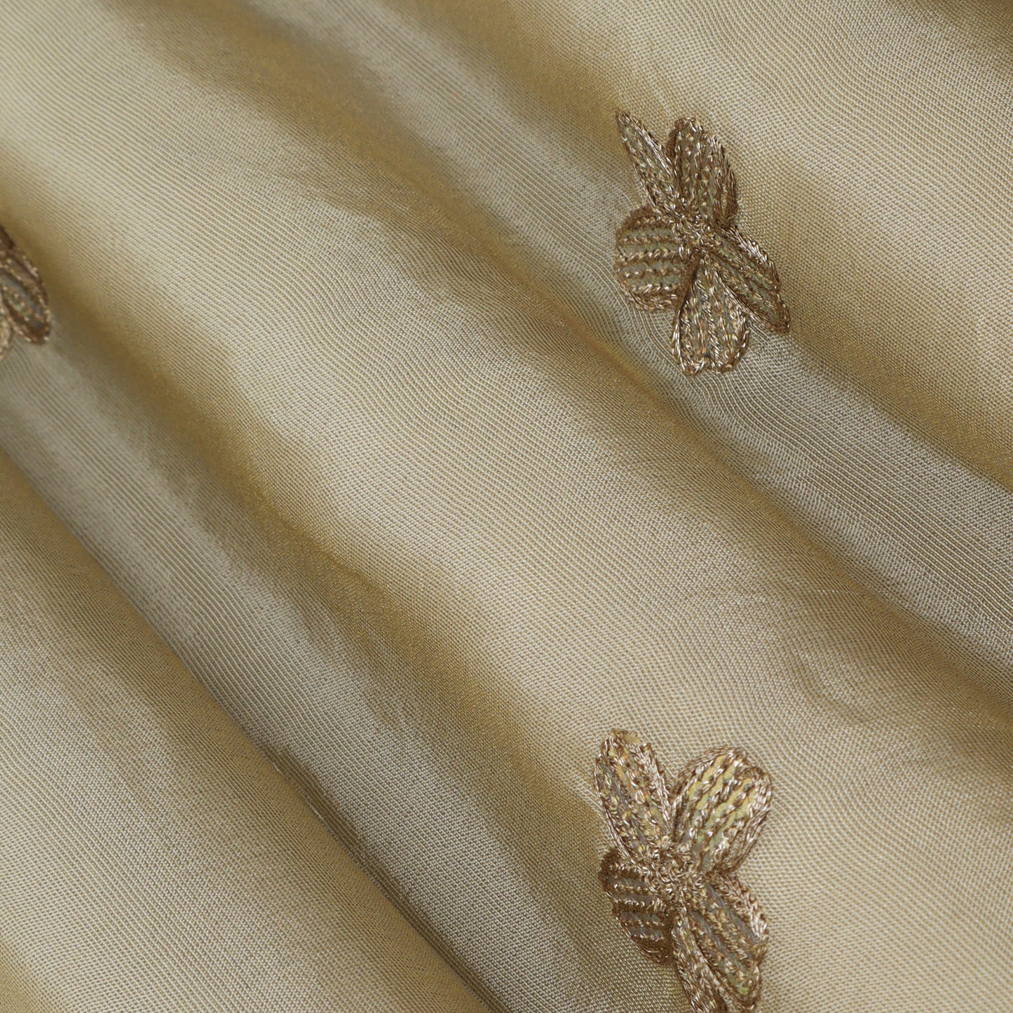 Beige Color Tissue Booti Fabric