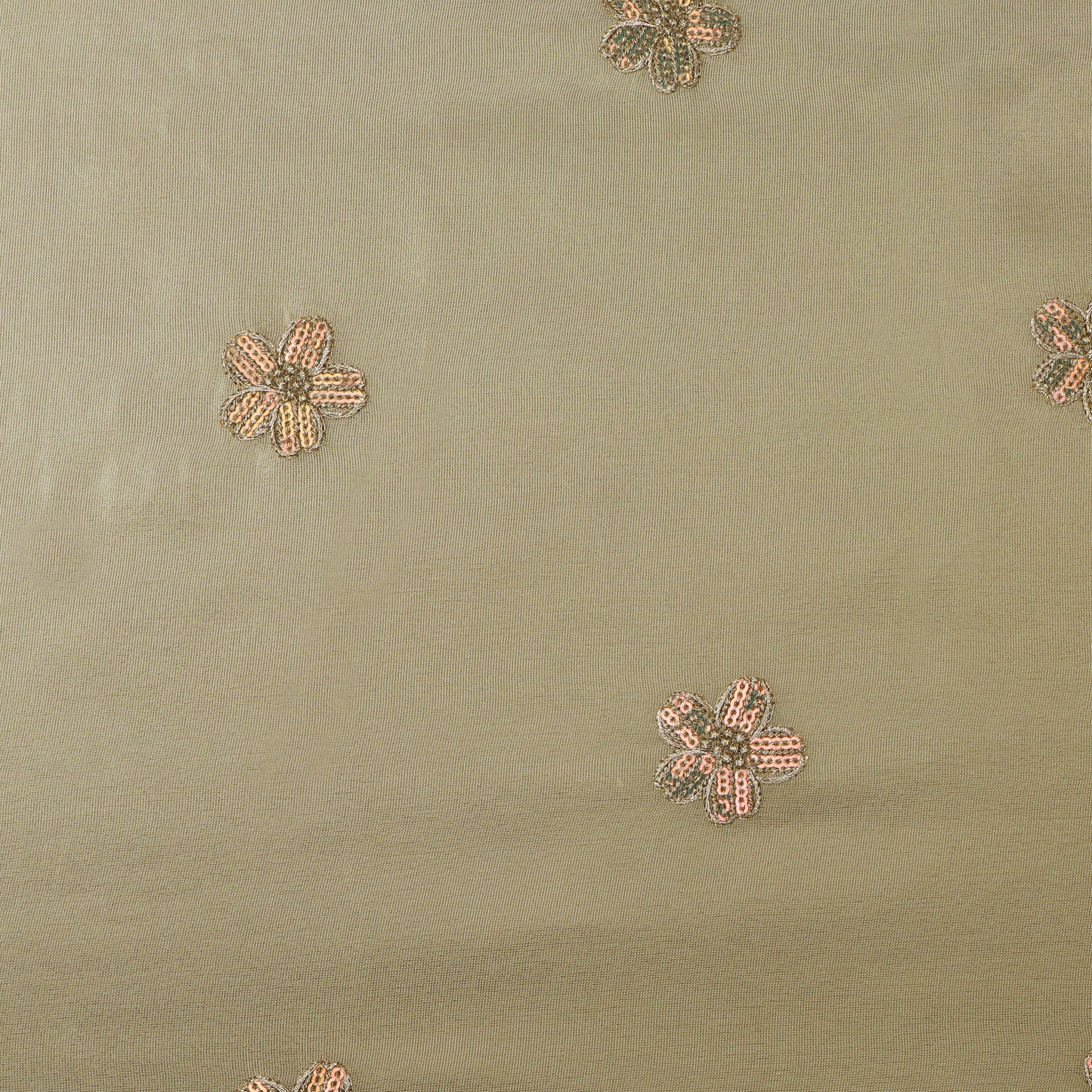 Beige Color Tissue Booti Fabric