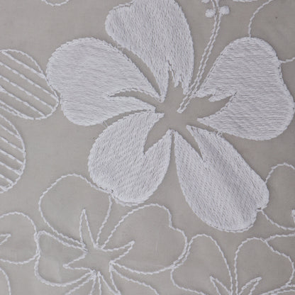 White Color Organza Embroidery Fabric