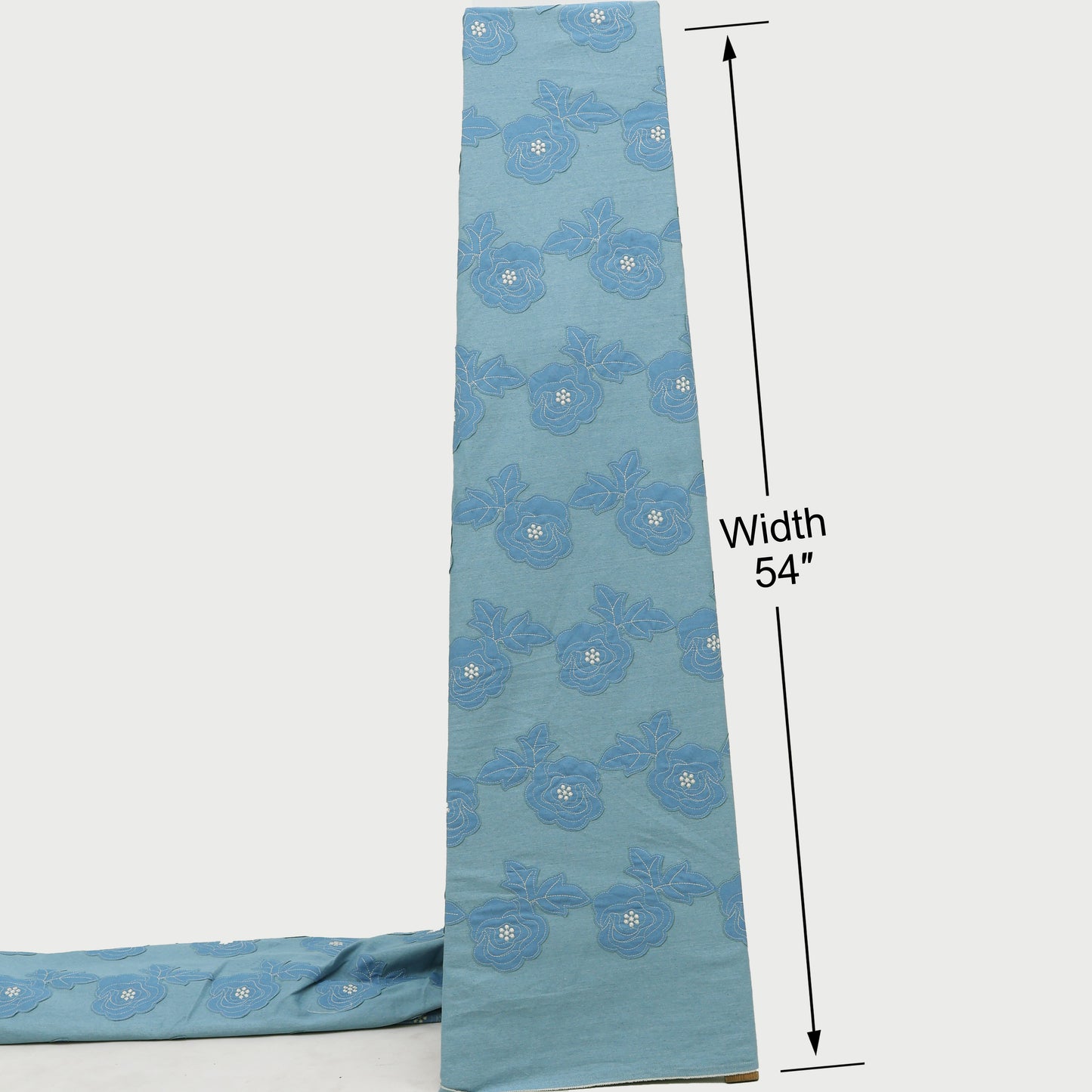 Denim Patch  Floral Work Embroidery