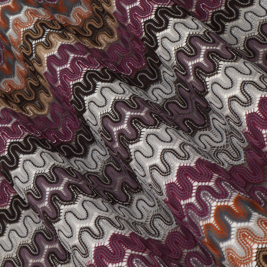 Multicolor Crosia Zig Zag Style Fabric