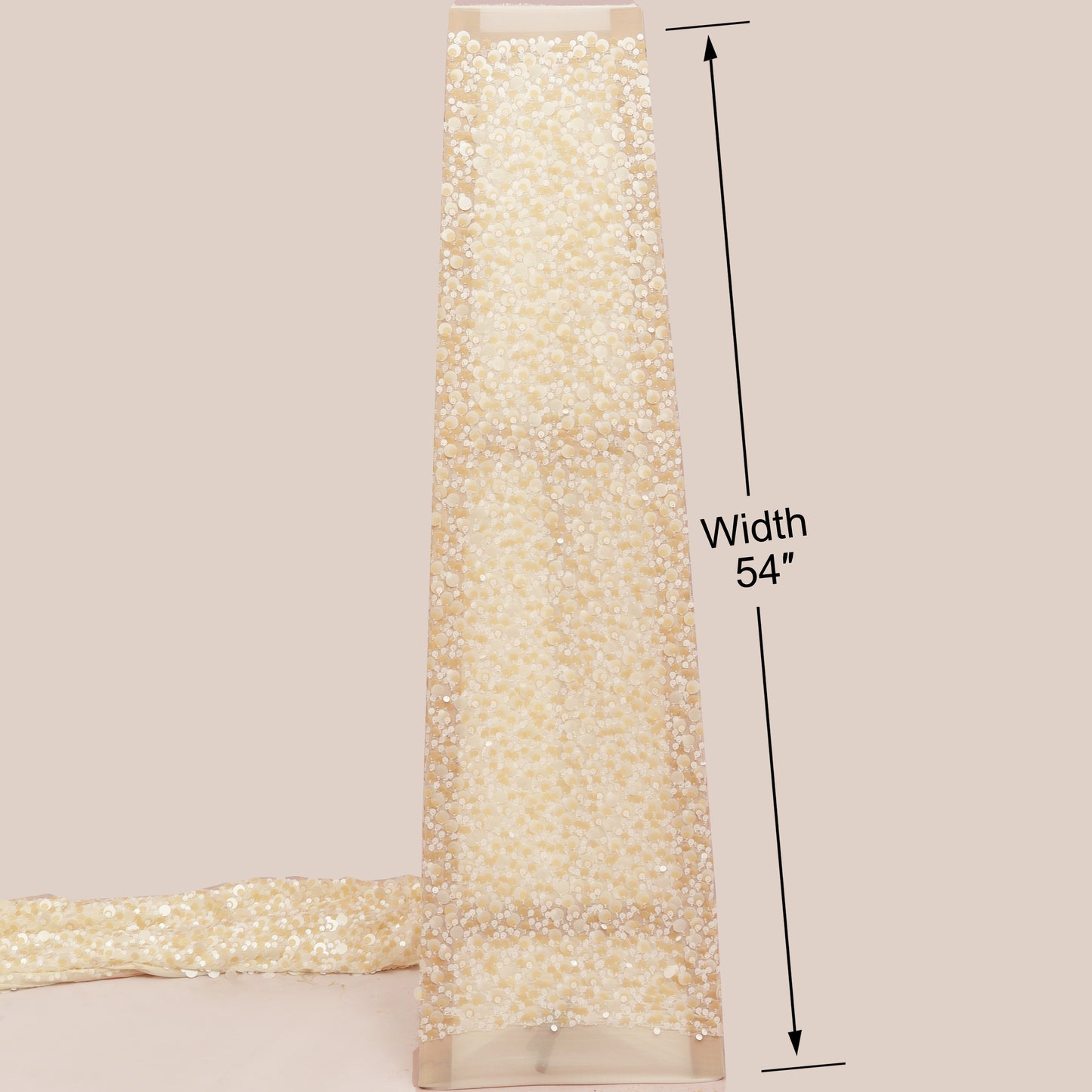 Net Sequins Embroidery Fabric