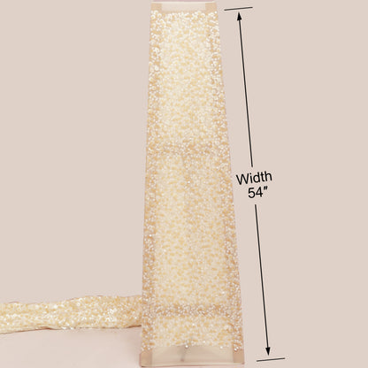 Net Sequins Embroidery Fabric