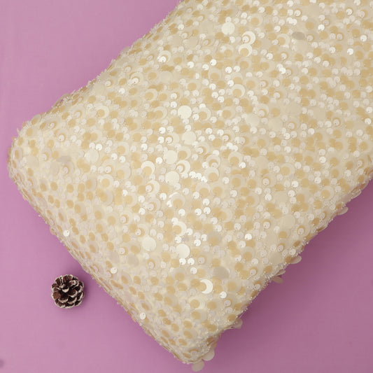 Net Sequins Embroidery Fabric