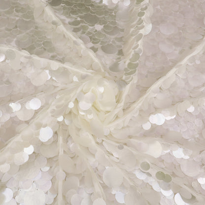Net Sequins Embroidery Fabric