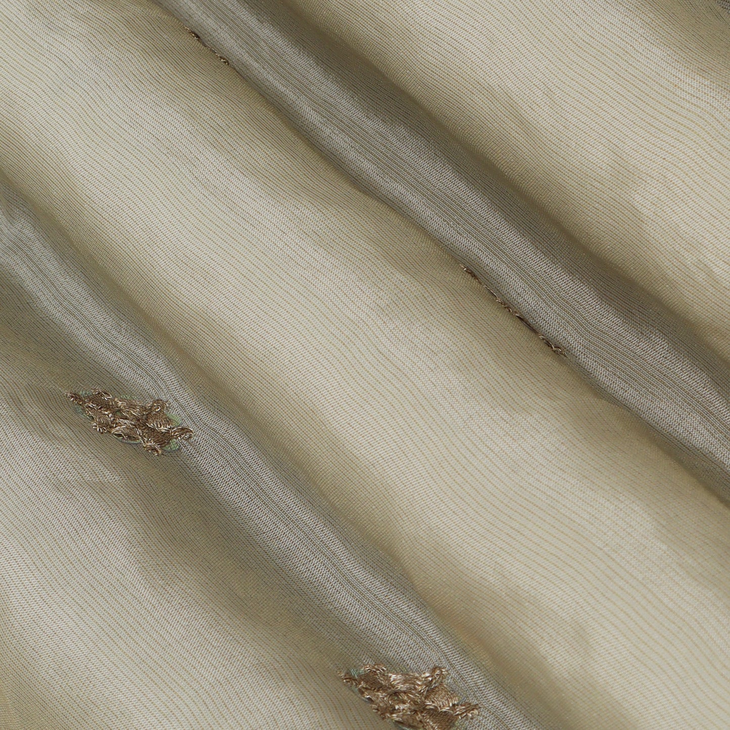 Beige Color Tissue Booti Fabric