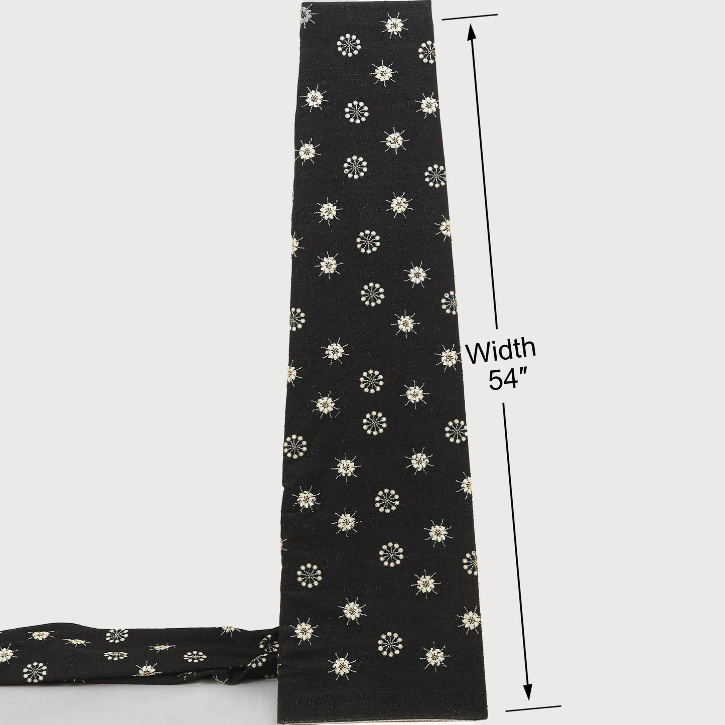 Floral Sequins Denim Embroidery