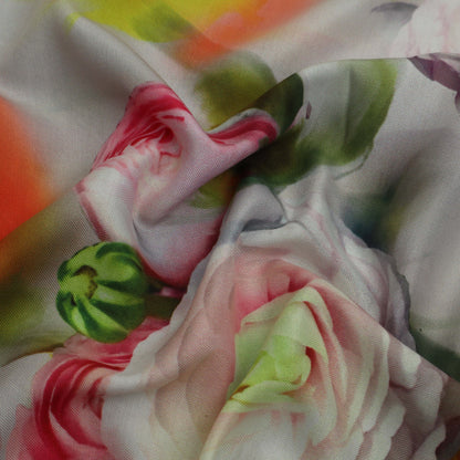 Colored Rayon Print Fabric