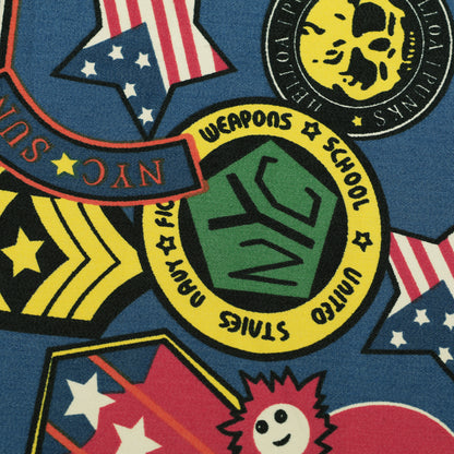 Denim Multicolour Print  Fabric