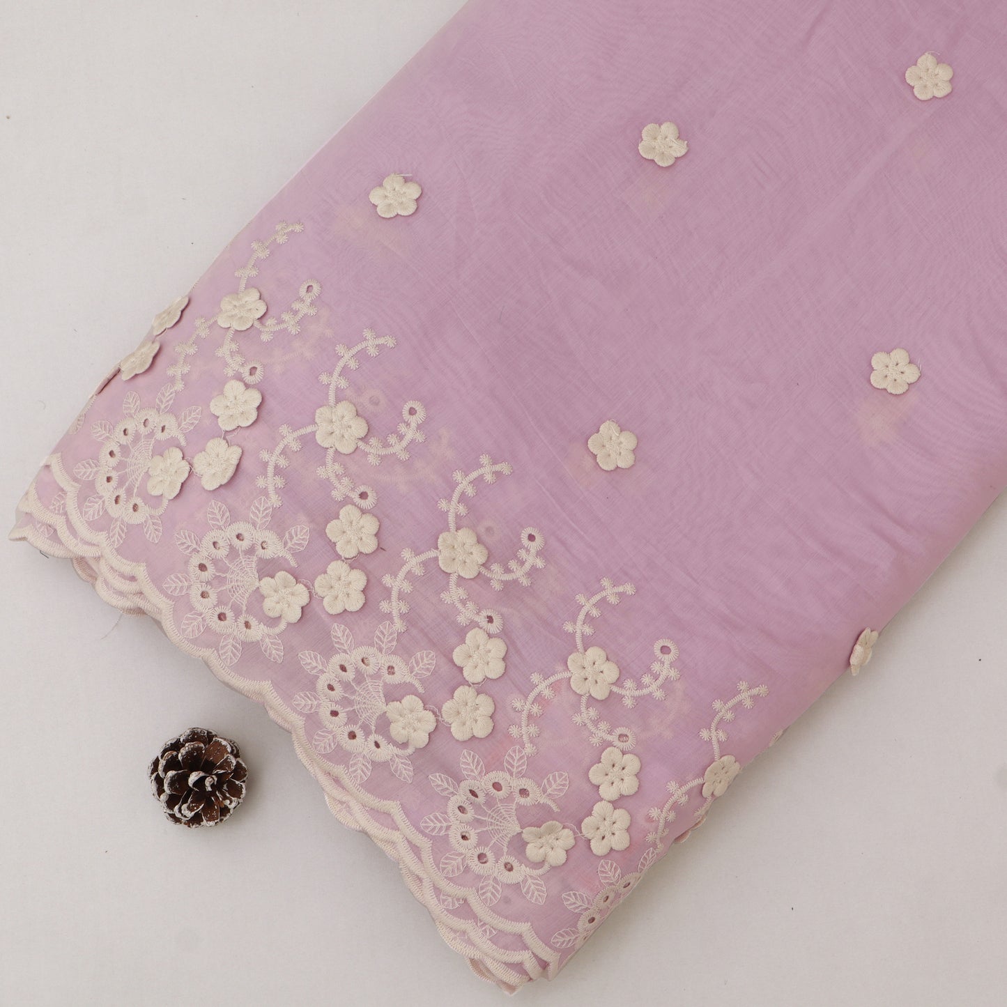 Chanderi Embroidery Fabric