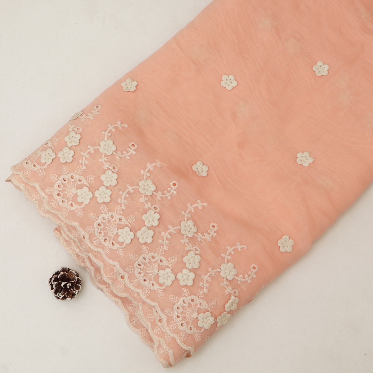 Chanderi Embroidery Fabric