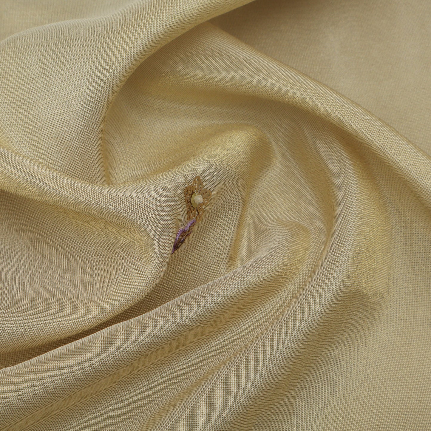 Beige Color Tissue Booti Fabric