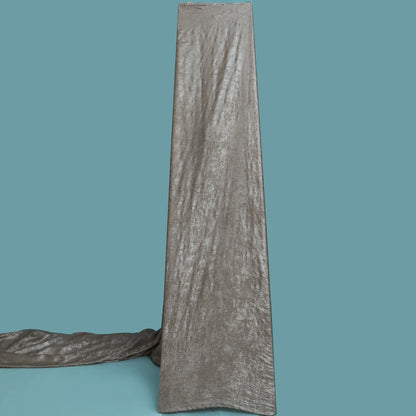 Grey Color Georgette Foil Mukaish Fabric