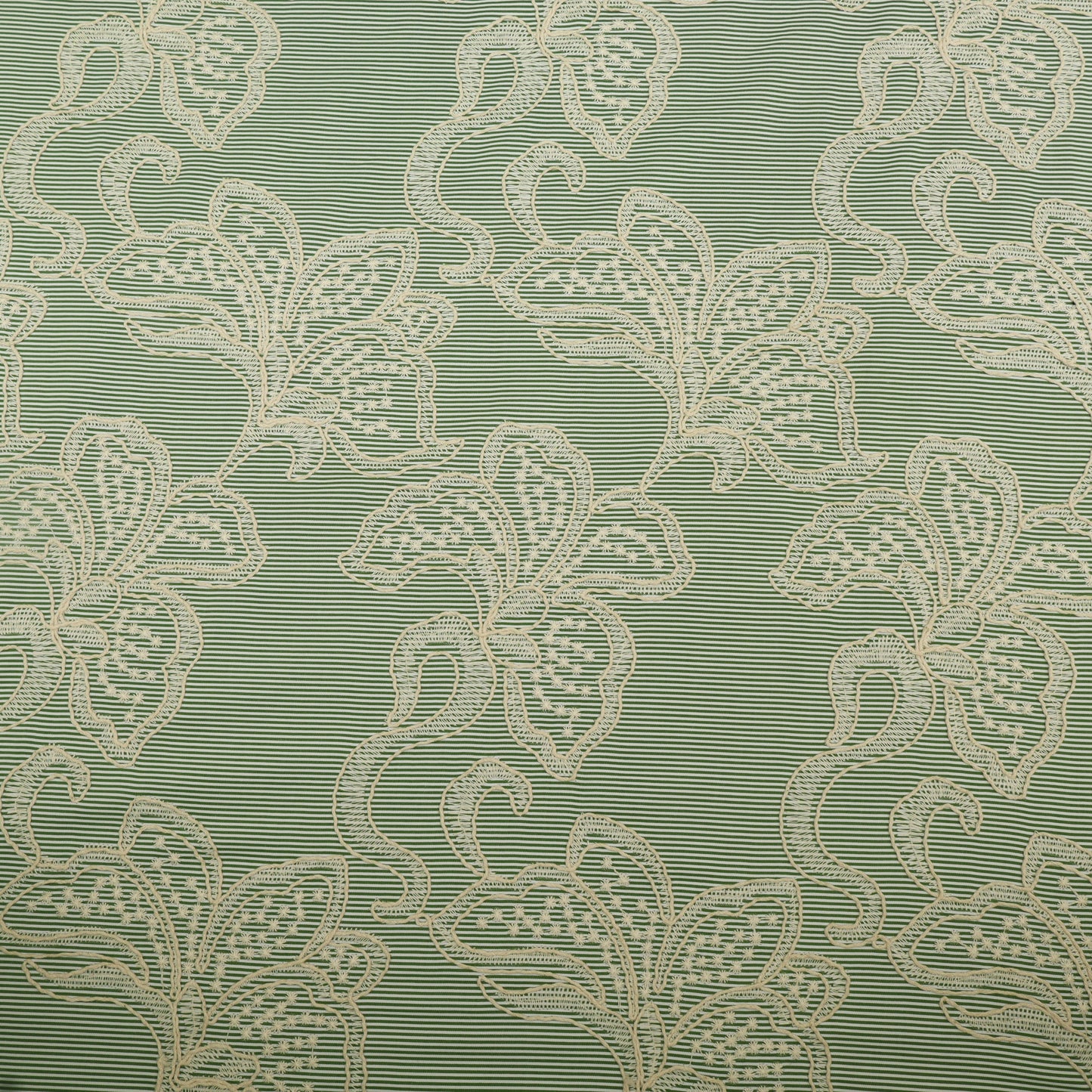 Cotton Stripe Embroidery Fabric