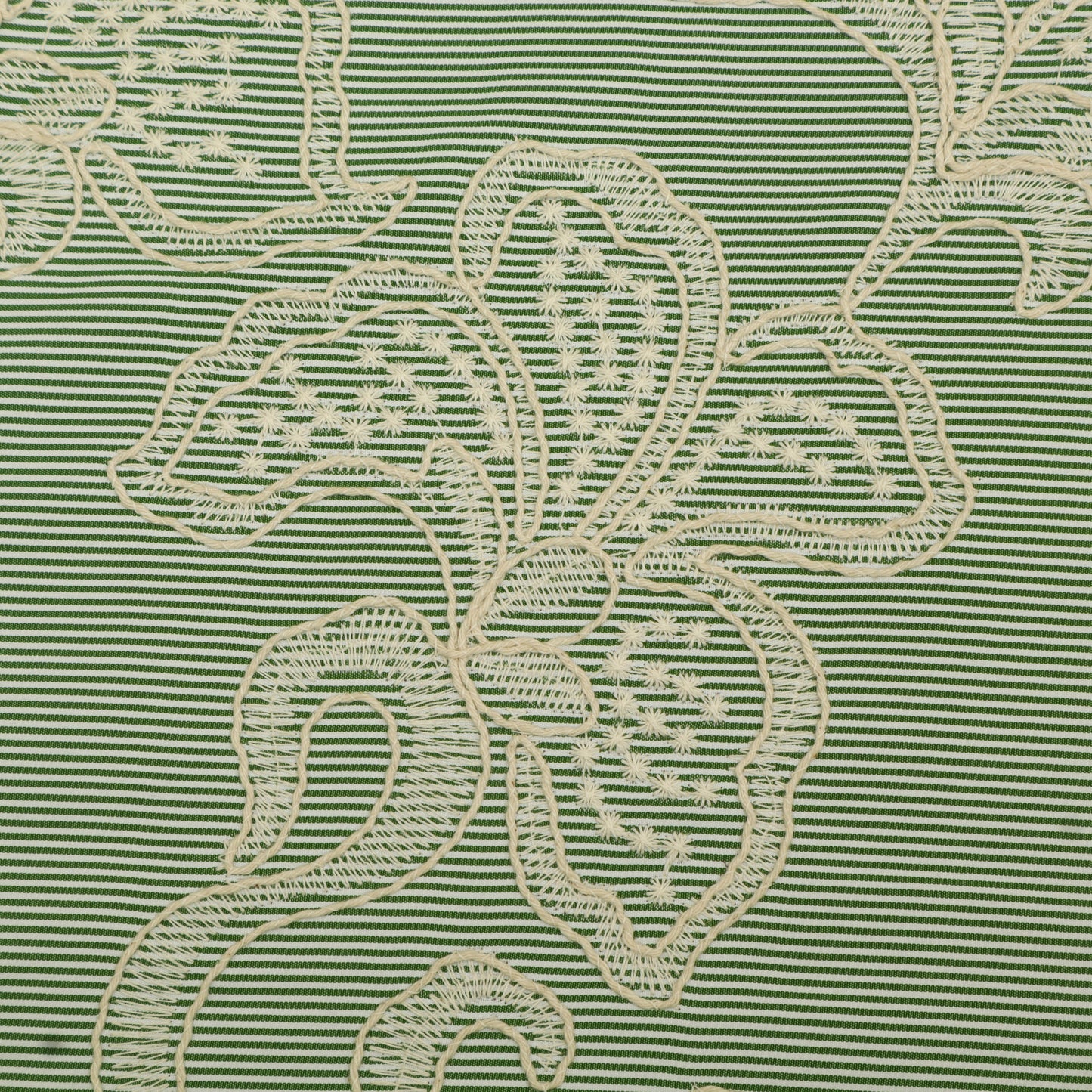 Cotton Stripe Embroidery Fabric