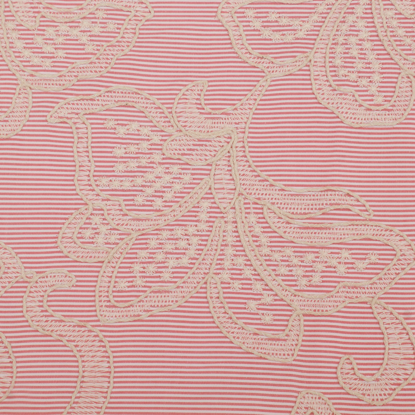Cotton Stripe Embroidery Fabric