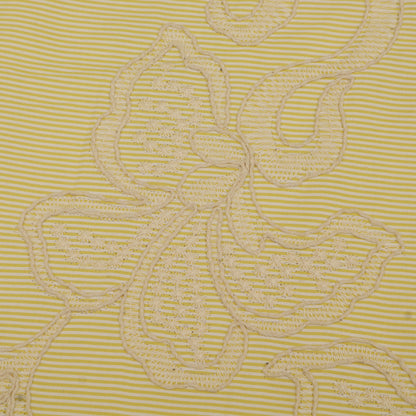 Cotton Stripe Embroidery Fabric