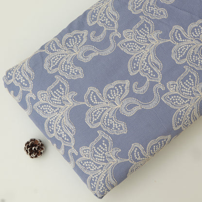 Cotton Stripe Embroidery Fabric