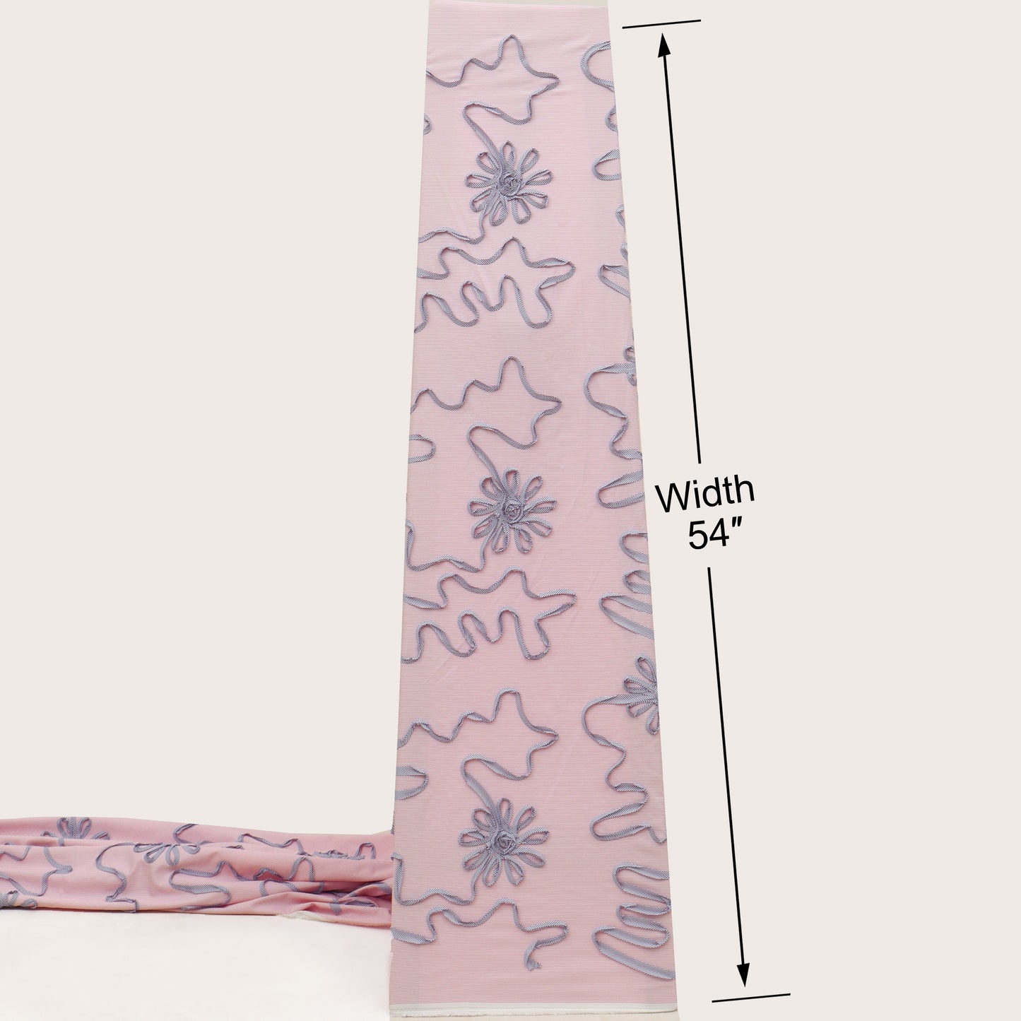 Cotton Stripe Embroidery Fabric