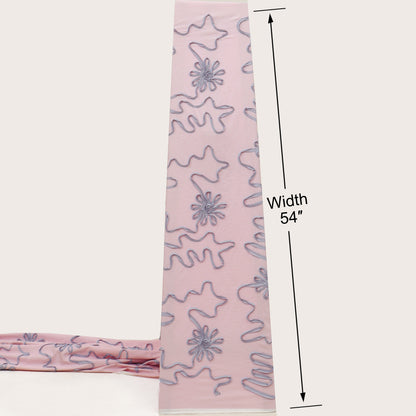 Cotton Stripe Embroidery Fabric
