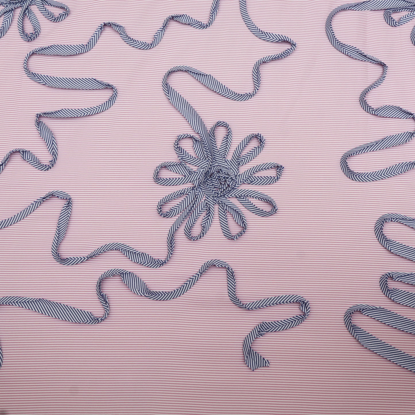 Cotton Stripe Embroidery Fabric