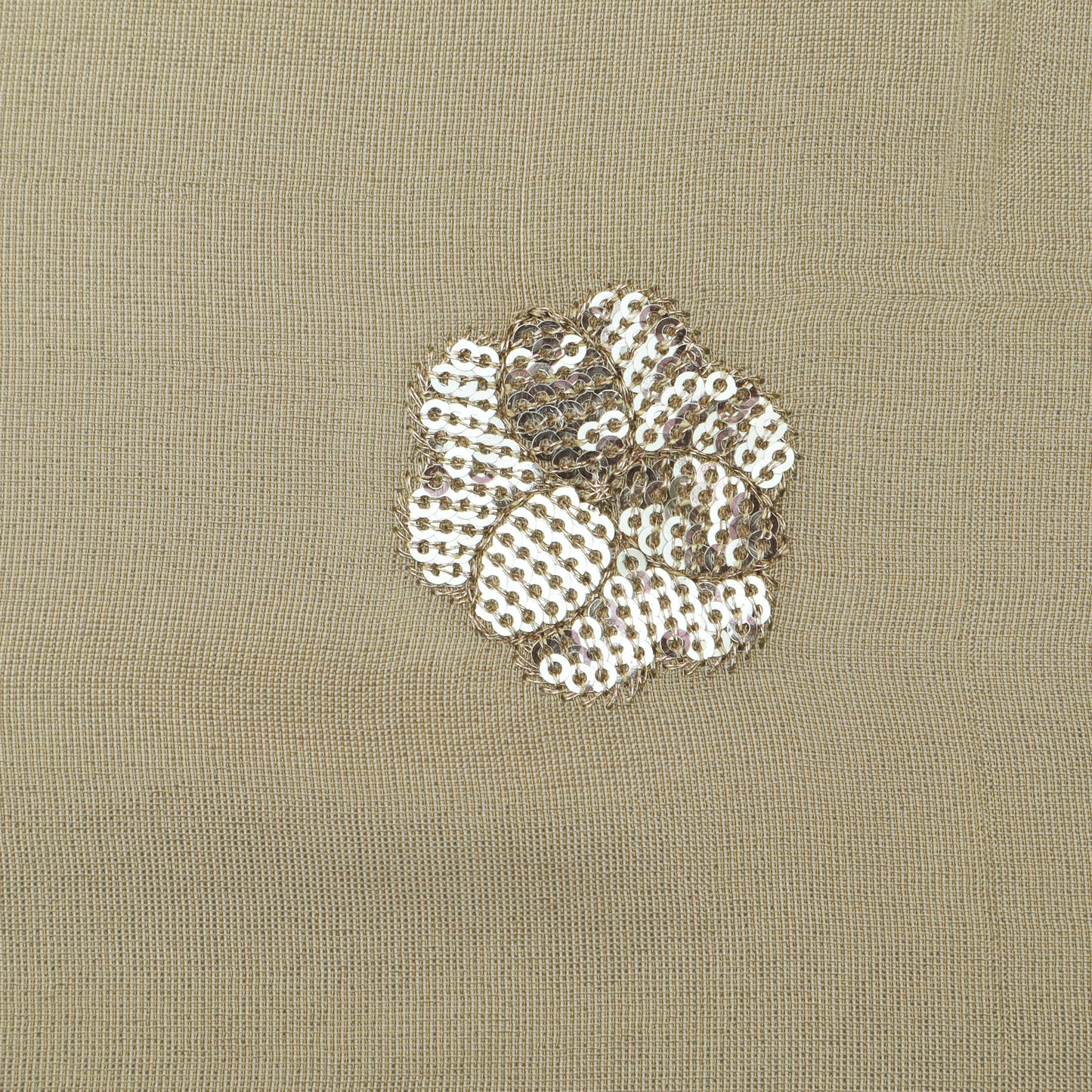 Beige Color Tissue Boota Fabric