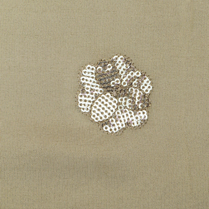 Beige Color Tissue Boota Fabric