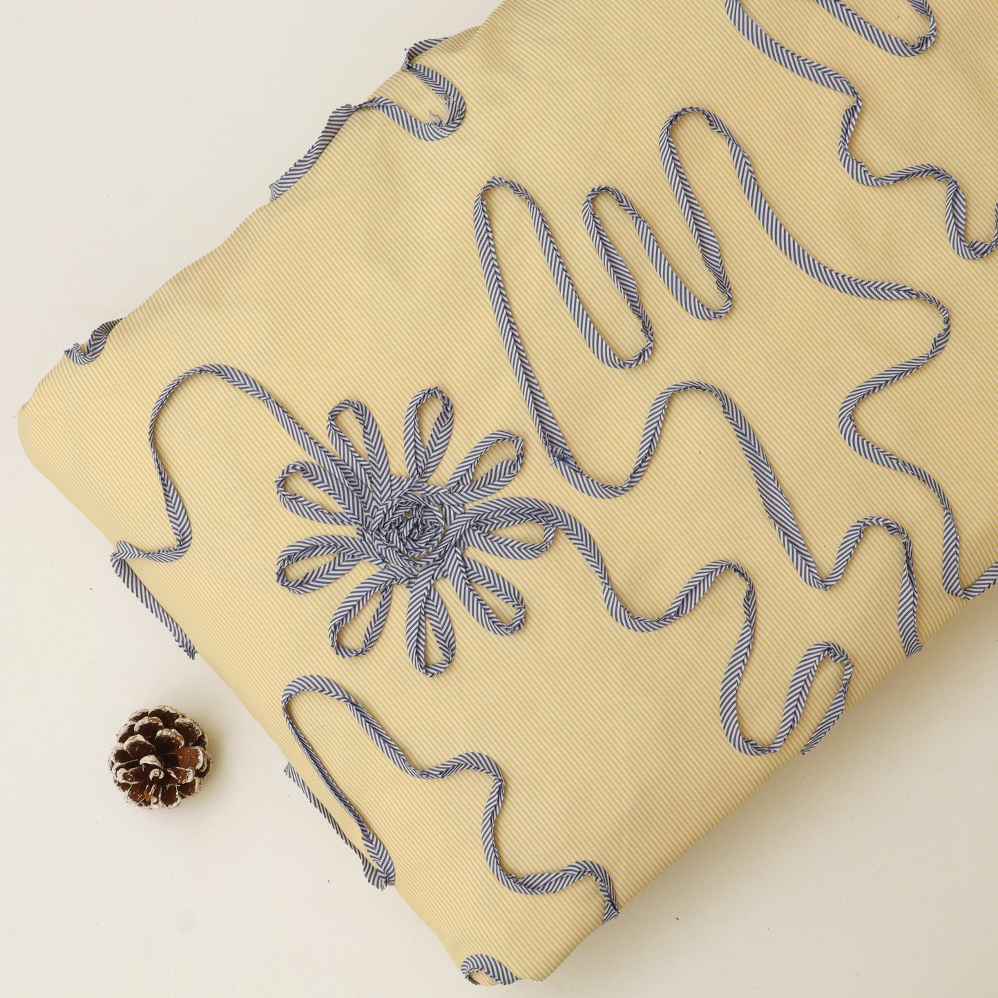Cotton Stripe Embroidery Fabric