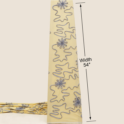 Cotton Stripe Embroidery Fabric