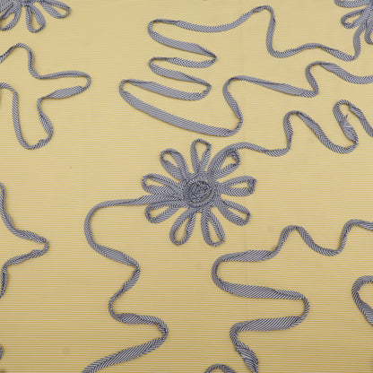 Cotton Stripe Embroidery Fabric