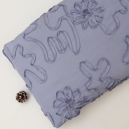 Cotton Stripe Embroidery Fabric