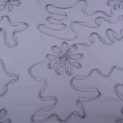 Cotton Stripe Embroidery Fabric
