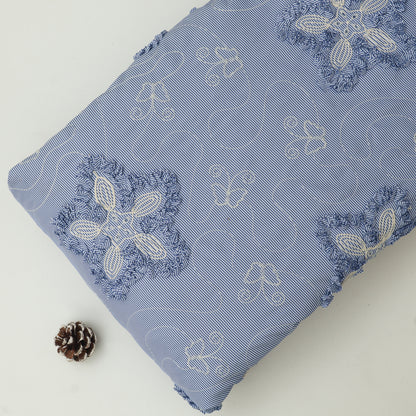 Cotton Stripe Embroidery Fabric