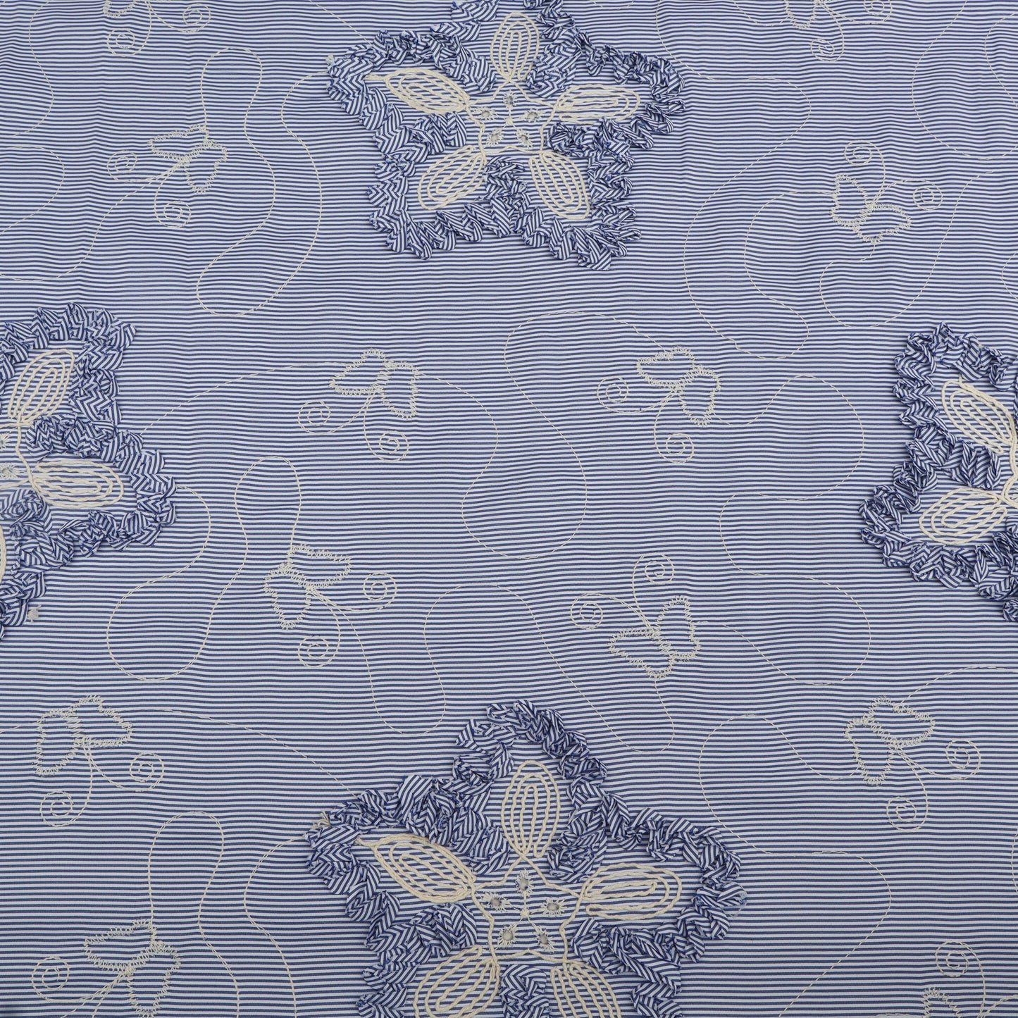 Cotton Stripe Embroidery Fabric
