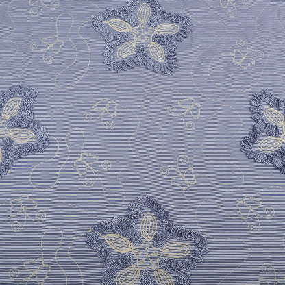 Cotton Stripe Embroidery Fabric