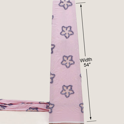 Cotton Stripe Embroidery Fabric