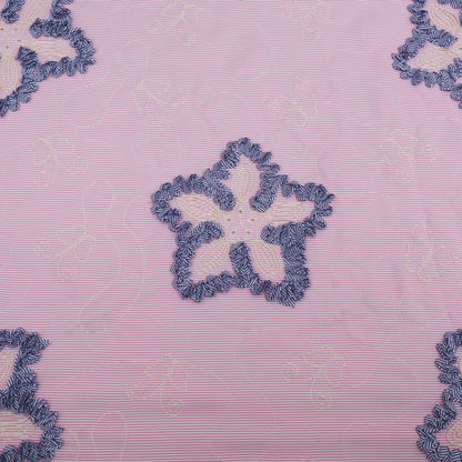 Cotton Stripe Embroidery Fabric