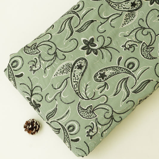 Cotton Stripe Embroidery Fabric