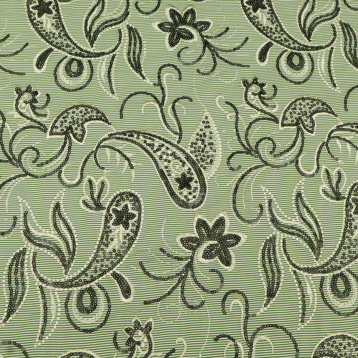 Cotton Stripe Embroidery Fabric